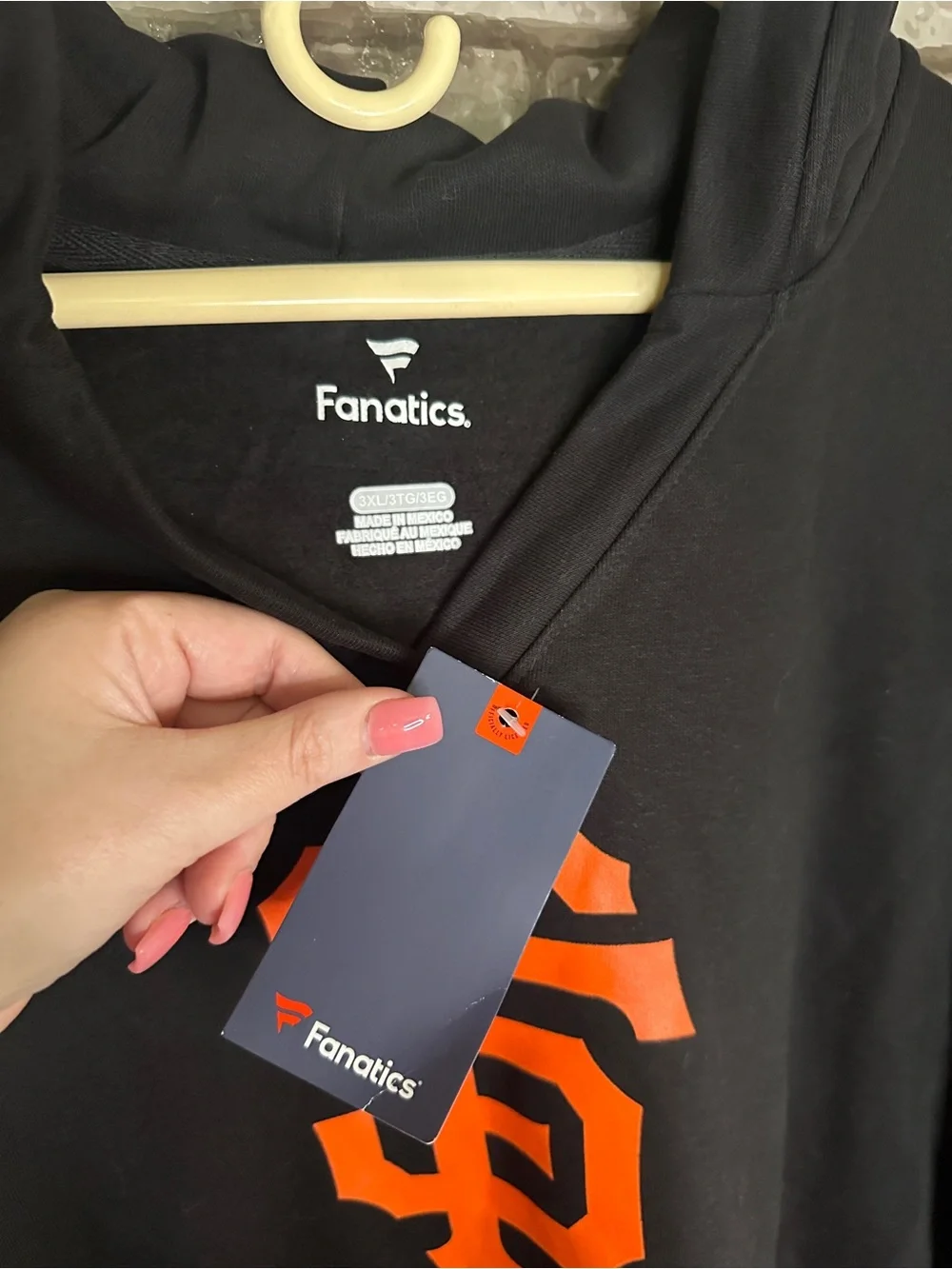 NWT Fanatics San Francisco Giants Black Pull Over Hooded Sweatshirt Womens 3X - Picture 7 of 9